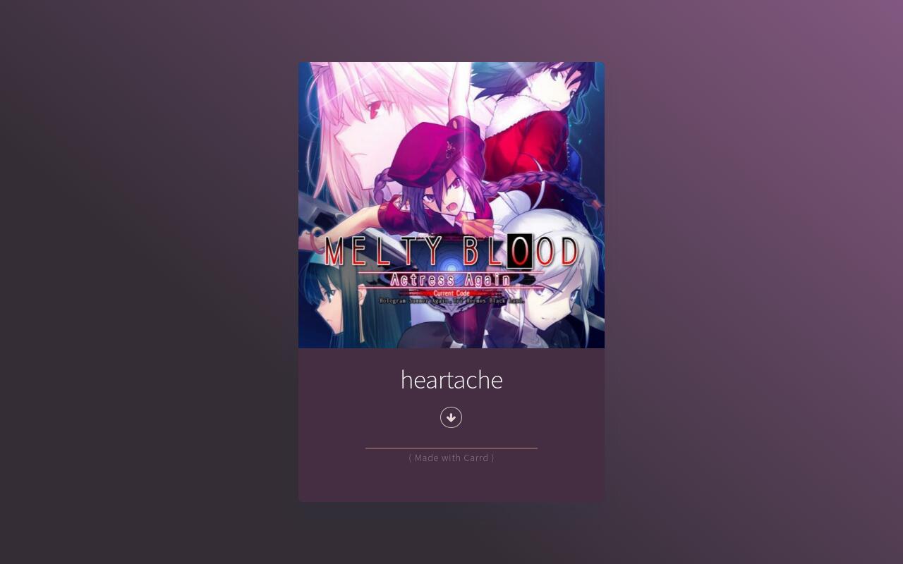 Carrd profile picture for @heartache